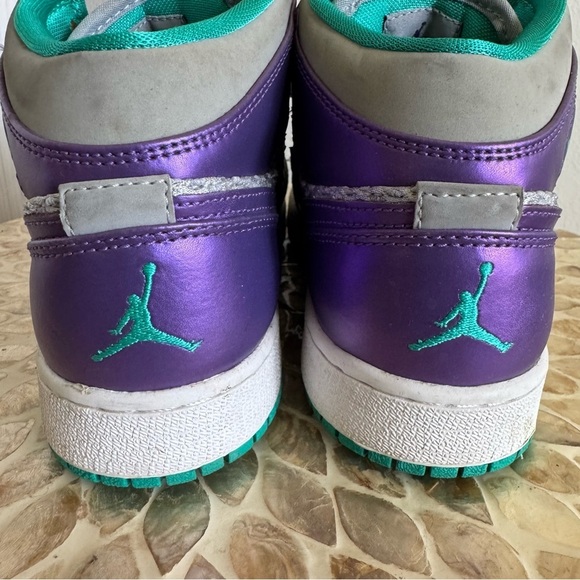 Nike Air Jordan 1 Phat Wolf Gray Ultraviolet Sneakers 6Y - Picture 9 of 12